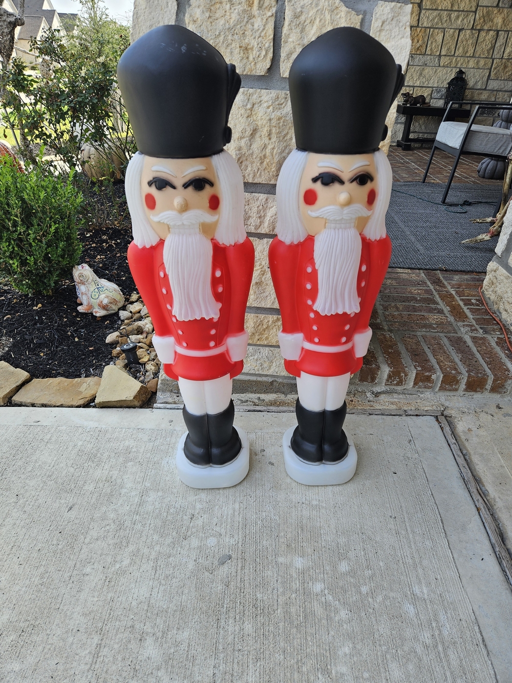 1988 TPI Nutcracker Soldiers Christmas Blow Mold 38” Matching Pair Tested